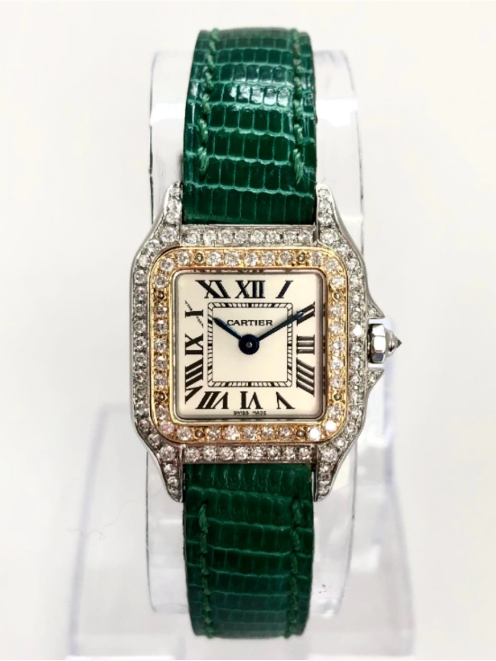 CARTIER PANTHERE 23mm Quartz 2 Tone 0.88TCW DIAMOND Watch Clean Dial